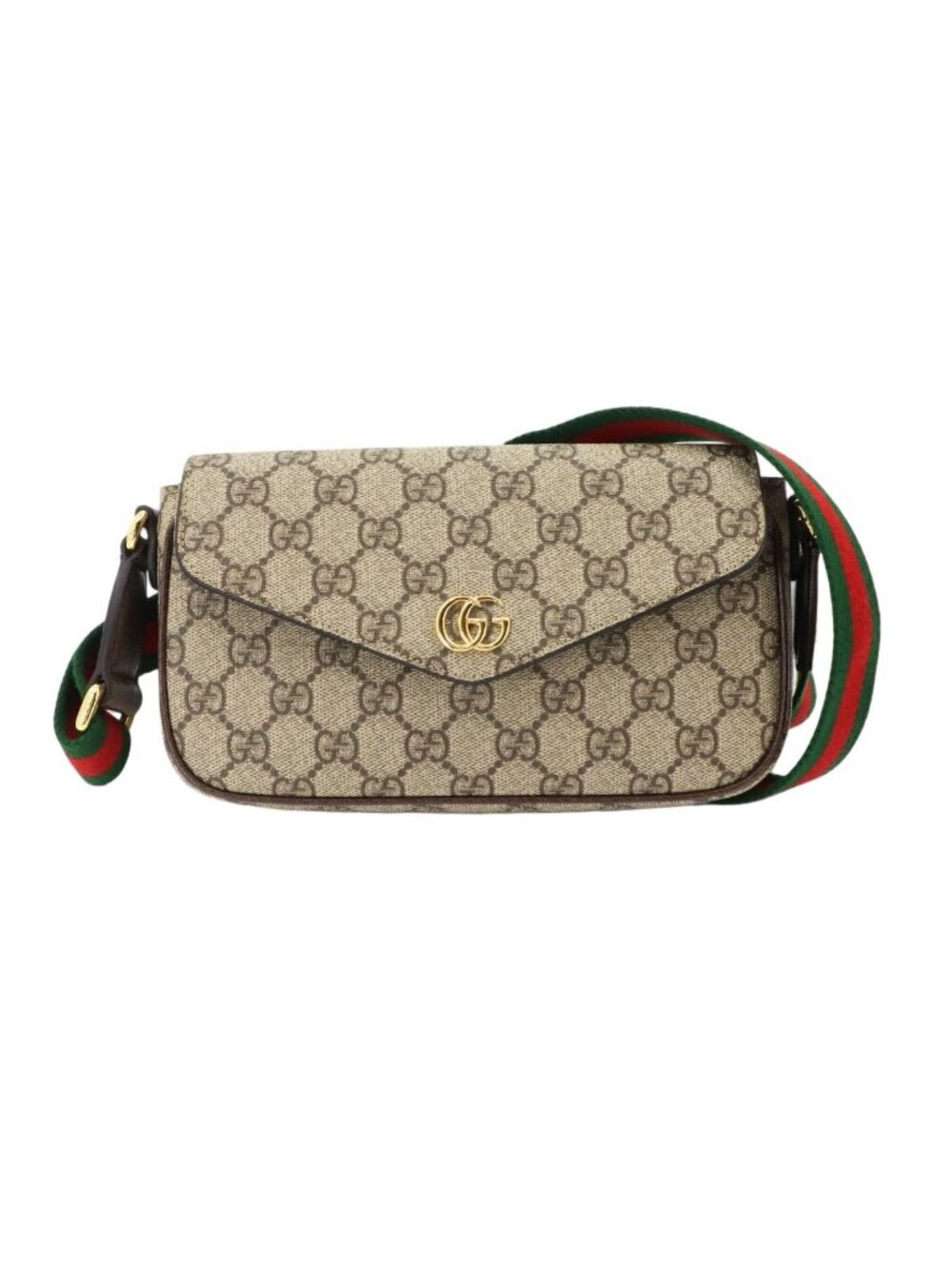 Gucci Ophidia Shoulder Bag GG Supreme Canvas Leather Beige Brown